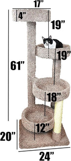 New Cat Condos Cat Tree, Beige