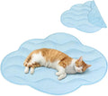 PetAmi Dog Cooling Mat, Cloud Shape, Reversible Cooling Nylon Blanket Soft Fleece Pet Pad for Dogs Cats, Summer All Season Use Q-Max>0.3, Small 30x40 in, Light Blue