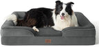 Bedsure Orthopedic Dog Beds Large Sized Dog - Washable Large Dog Cat Bed Waterproof, Comfort Dogs Couch Sofa with Washable Removable Cover, Pet Bed with Nonskid Bottom, Dark Grey, 35"