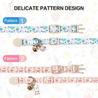 Unique Style Paws Easter Cat Collar,Easter Day Cat Collars,Blue Kitten Collar Breakaway Buckle,Adjustable Soft Cotton Puppy Collar,Ideal Gift for Boy Girl Cats