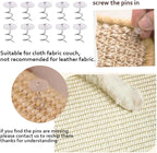 HAOZAIKEJI Cat Scratcher Mat Sofa Protector Natural Sisal Cat Scratching Mat Cat Scratch Couch Cover Heavy Duty Couch Guard Scratch Pad for Grinding Claws Protecting Furniture (Thicken Beige Long)