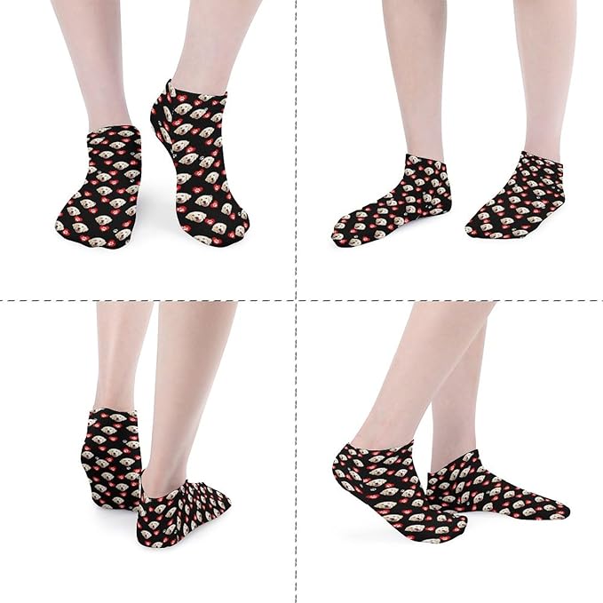 Personalized Ankle Socks with Face Custom Photo Socks Low Cut Ankle Socks Athletic Socks Valentine's Day Gifts for Women Men
