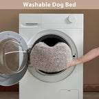 WNPETHOME Calming Dog Beds for Large Dogs, Anti-Anxiety Donut Large pet Bed, Fluffy Faux Fur Plush Dog Bed，Warming Cozy Soft Round Lagre Pet Beds for Jumbo Dogs, Cat Cuddler Cushion Pad
