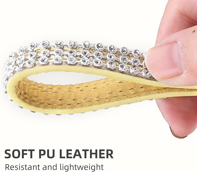 PUPTECK Basic Adjustable Cat Collar with Bling Diamond and Double Bells, for Kitten and Small Puppy, Fashion and Shining Dog Rhinestone Collars, 6-8 in, Gold