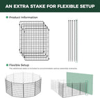 FXW MiniPaws Unleashed Dog Playpen, Expandable & Portable Design for Yard, RV Camping and Indoor Use, for Small and Medium Dogs, 32-inch 4 Panels