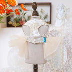Fashion Sweet Puppy Dog Blingbling Princess Skirt Pet Dog Lace Cake Camisole Tutu Dress E-White XS