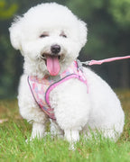 Dog Harness for Small Medium Dogs No Pull, Cat Harness and Leash Set, Step in Puppy Harness. (Pink, XS)