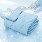 Luciphia Premium Cooling Dog Blanket for Small Medium Dogs Q-max>0.4 Washable Self-Cooling Cat Pet Mat Puppy Breathble Calming Throw for Beds Couches (Blue,29x40 inches)