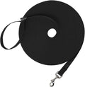 Hi Kiss Dog/Puppy Obedience Recall Training Agility Lead - 15ft 20ft 30ft 50ft 100ft Training Leash - Great for Play, Camping, or Backyard - Black 20ft