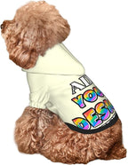 Custom Dog Hoodie Personalized Dog Sweatshirt, Dog Clothes for Small Dogs Customizable, Light Yellow, XXL, Ropa para Perros Pequeños Customized Pets Puppy Clothes, Personalized Gifts
