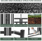 Dog Playpen Dog Fence Outdoor for Yard 47" H with 40 Panels Sturdy Portable Puppy Playpen for Indoor Outdoor RV Camping Use - Black Silver