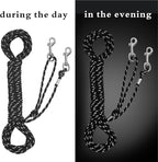 Reflective Cat Leash -30FT Cat Cable Out Escape Proof Walking Yard Long Durable Safe Leash Traning Play Outdoor for Puppies/Kittens/Small Animals(Black)