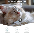 AirTag Cat Collars, Stretchy Collar with Apple AirTag Holder and Bell, Breakaway Ultra Design Elastic GPS Tracking Collars for Cats and Puppies, (7.5-12.5 Inch), Blue