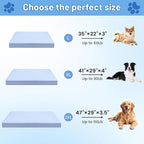 Cooling Dog Beds for Dogs, Orthopedic Memory Foam Dog Bed，Washable Pet Beds for Crate with Faux Fur Cover, Waterproof Lining (X-Large: 41" x 29" x 4", Cooling Surface)