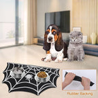 Halloween Pet Mat for Food and Water, Pet Feeding Mat for Dog Cat Bowl Absorbent Anti-Stain Non-Slip Quick Dry Easy Clean Floor Placemat, Pets Accessories Indoor (12 * 20 in)