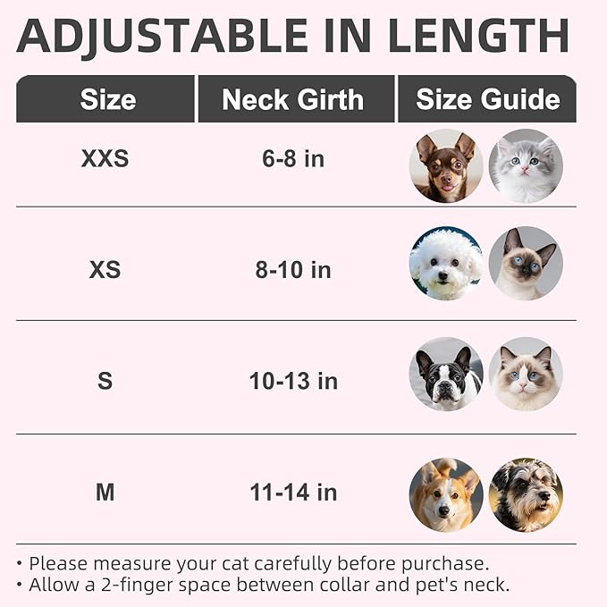 PUPTECK Basic Adjustable Cat Collar with Bling Diamond and Double Bells, for Kitten and Small Puppy, Fashion and Shining Dog Rhinestone Collars, 11-14in, Pink