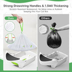 Litter Box Liners 60 Count Jumbo Cat Litter Bags, Easy Clean Up Thick Large Kitty Litter Liners for Litter Box, Drawstring Cat Litter Box Liner Bags for Litter Box Robot 4 and 3