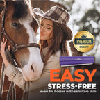 EquiGroomer Deshedding Brush, 8-Inch for Horses and Large Pets, Purple, Removes Loose Dirt, Hair, and Fur, Professional Undercoat Grooming Tool