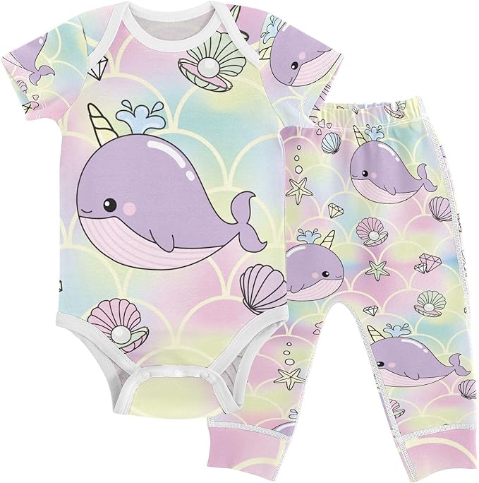 Baby Clothes Set Infant Bodysuits Pants Sets 0-24M For Boys Girls