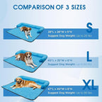 Large Cooling Dog Bed, Cooling Mat for Dogs | Machine Washable Couch Bed, Waterproof & Non-Slip Blanket Cover | Pad for Pets Indoor Outdoor(No Gel), L-40 x 35 inch