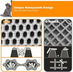 Waterproof Cat Litter Mat, Double Layer EVA, Odor-Free Large Grid, Urine Proof, Easy Cleanup (Pink, 12 x 18)