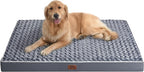 WESTERN HOME WH Large Dog Bed for Extra Large, Big, Jumbo, Huge Dogs, Orthopedic Pet Bed Waterproof Mattress with Removable Washable Cover, Thick Egg Crate Foam Dog Bed with Non-Slip Bottom