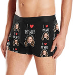 M YESCUSTOM Custom Boxers Briefs for Men Personalized Boxers with Face Mens Funny Underwear with Photo XS-5XL