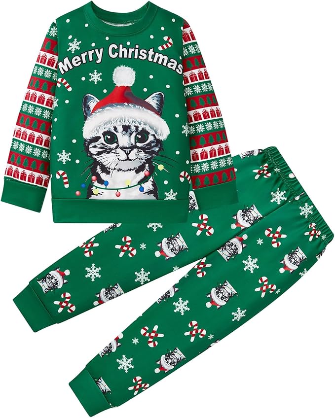 Little Girls Unicorn Outfits 2 Piece Kids Ruffle Sleeve Sweatshirt + Leggings Fall Leopard Clothing Sets 2-10 Years Old
