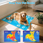 Ownpets Dog Cooling Mat, X-Large 43" x 27" Instant Cooling Pet Pad, Thickened Portable Pet Cool Pad for Dogs and Cats, Leakproof Water-Filled Summer Relief Mat for Crate, Floor, Car, Outdoor