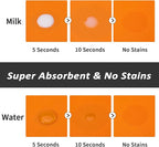Dog Food Mat - Absorbent Cat Mat for Food and Water, No Stains Pet Feeding Bowl Mat, Easy to Clean Pet Placemats, Quick Dry Dog Water Dispenser Mat for Messy Drinkers | Paw Orange 16"x 24"