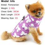 SMALLLEE_LUCKY_STORE Pet Water Resistant Winter Jacket Vest with D-Ring for Small Dog Cat Zip-up Padded Puppy Coat Chihuahua Yorkie Kitten Warm Clothes, Purple, XL