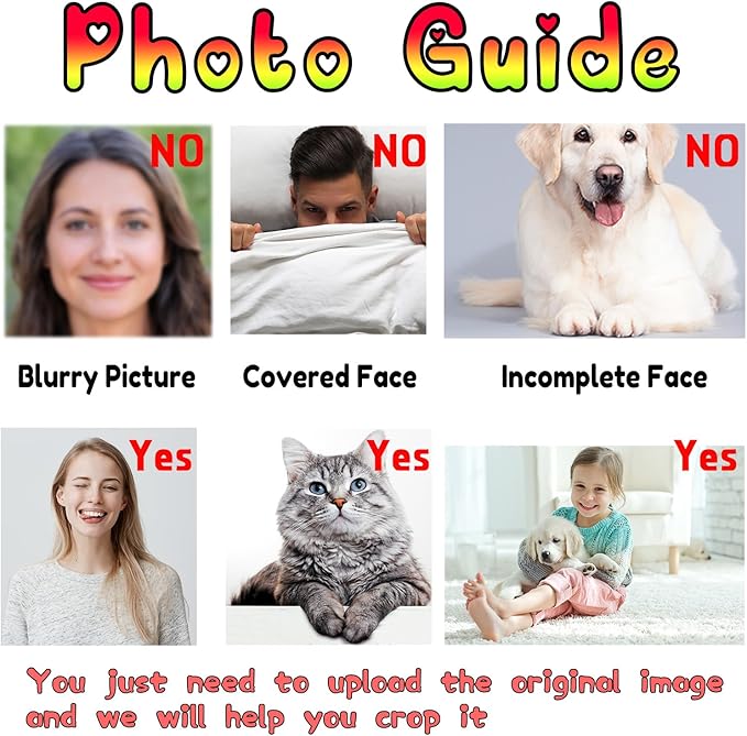 Artsadd Custom Face Socks for Dad Fathers Day Gift Novelty Personalized Photo Pet Socks Customized Crew Sock -Made In USA