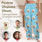 Custom Couple Pajama Pants Sock with Funny Face, Personalized PJ Anniversary Birthday Women Men Pants