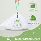 Cat Litter Box Liner Compatible with Litter Box Robot 4 & 3, Waste Bags 100 Pack, Waste Drawer Liners Heavy Duty White