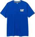 CAT Men's Trademark T-Shirts with Shape-Retention Rib Trim Spandex, Tagless Neck, and Cat Logo on Left Chest