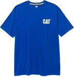 CAT Men's Trademark T-Shirts with Shape-Retention Rib Trim Spandex, Tagless Neck, and Cat Logo on Left Chest