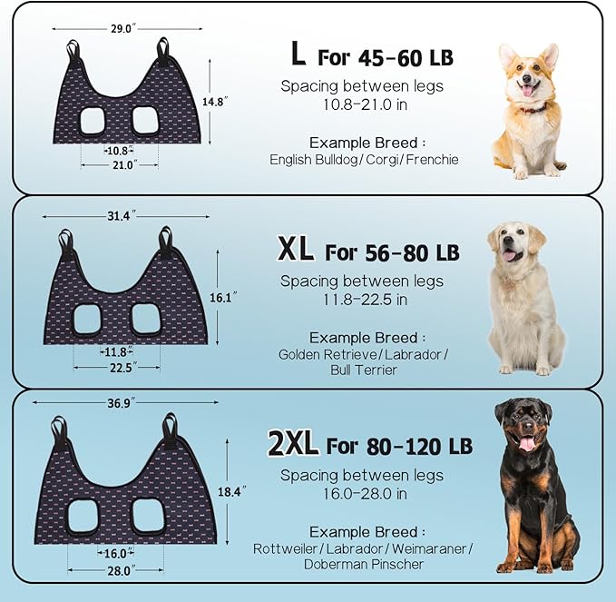 Supet Dog Grooming Hammock Harness for Dogs Cats, Relaxation Pet Nail Clipper Hammock, Restraint Dog & Large Animal Leashes Sling for Groomingk for Nail Trimming (Black Currant, XL)