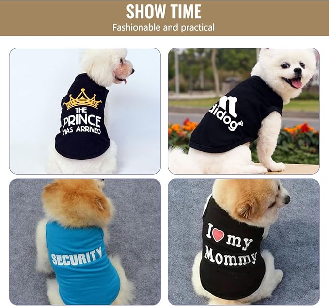 Custom Dog Shirt Pet T Shirts for Small Medium Large Dogs Customized Clothes with Image Logo Text Breathable Sleeveless Tank Top Personalized Outfits Puppy Apparel White, S