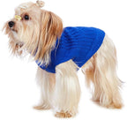 Stretchy Cat Sweater - 17 Colors & 6 Sizes | Snug Winter-Ready Knit for Boy/Girl Cats & Kittens(Dark Blue, Medium)