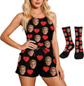 Artsadd Custom Pajamas for Women Men Family, Personalized Face Pjs Pajama Pants, Funny Pet Photo Loungewear Sleepwear Jammies