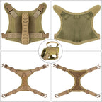 IronSeals Tactical Nylon Adjustable Dog Vest Harness Comfy Mesh Padding Puppy Vest with Quick-Release Buckle and Rubber Handle for Small Dog/Big Cat