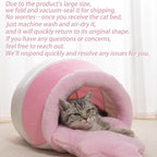 Honey Pot Cat Cave Bed, Soft and Thick Rebound Sponge Pet Nest with Removable & Washable Cushion, Cute Cartoon Design for Small Cats and Breeds - Pink