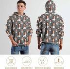 Artsadd Custom Face Unisex athletic Pockets Sweatshirt Loose Hoodie Custom Christmas Long Sleeve Sweatshirt Hooded Pullover