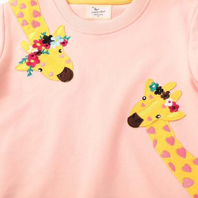 RETSUGO Toddler Baby Girls Sweatshirts Casual Pullover Crewneck Winter Long Sleeve Tops Shirts Clothes 3T-8T