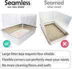 6PCS Cat Litter Box Pee Shields,Transparent Easy Clean Splash Guard for Open Top Litter Pan 14.5×11.5in- Litter Box Not Included(6, Clear)