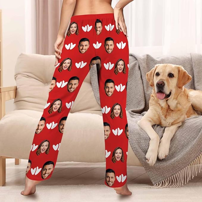 Customized Face Pajama Custom Pajama Pants with Photo for Women Mom
