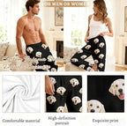 Custom Couple Pajama Pants Sock with Funny Face, Personalized PJ Anniversary Birthday Women Men Pants