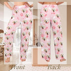 Custom Couple Pajama Pants Sock with Funny Face, Personalized PJ Anniversary Birthday Women Men Pants