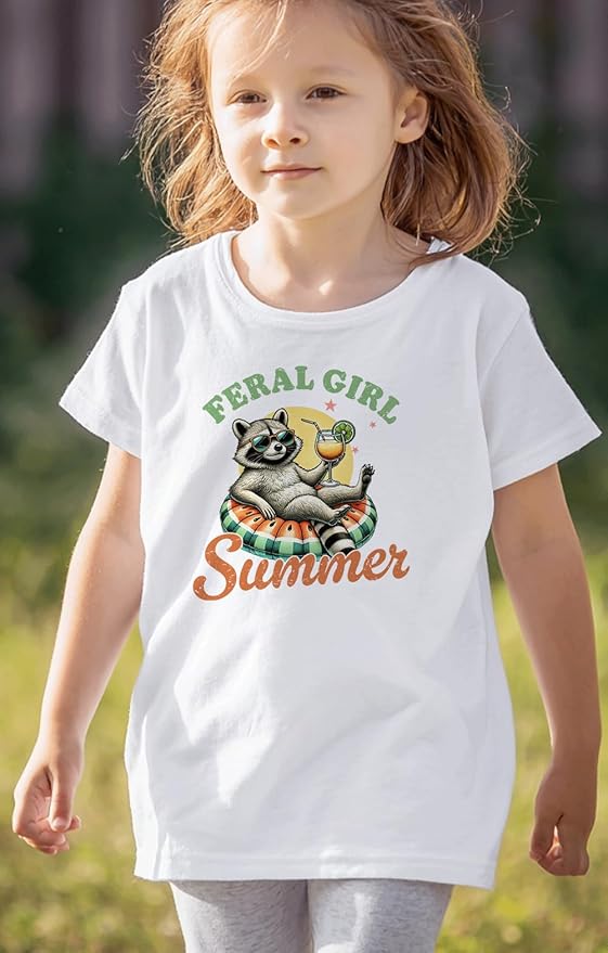 Kids Toddler Little Boys Girls T-Shirt Short Sleeve Funny Animals Graphic Letters Print Tee Top Summer Clothes