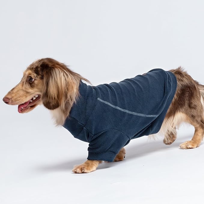 Fitwarm 3 Pack Classic Fleece Sweater, Turtleneck Sweatshirt, Winter Clothes for Small Dogs & Cats, Pullover Jacket, Cat Apparel, Blue, Grey, Navy, Small